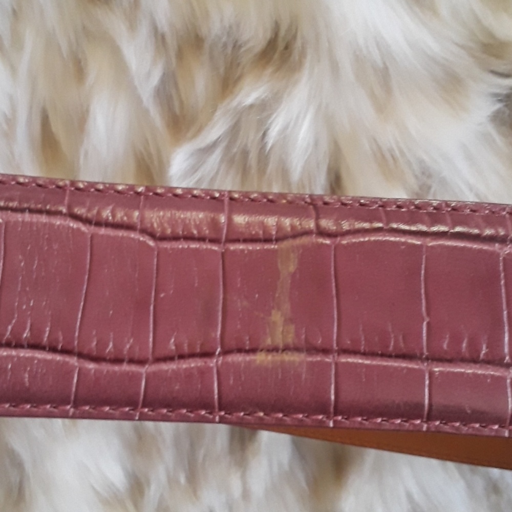 Ralph Lauren Lauren purple pink croc Belt - Picture 5 of 8
